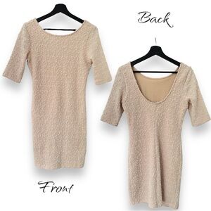 Forever 21 | Cream coloured BodyCon Dress | size Medium